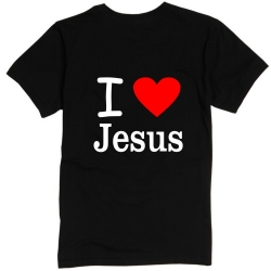 Tricou negru, I love Jesus